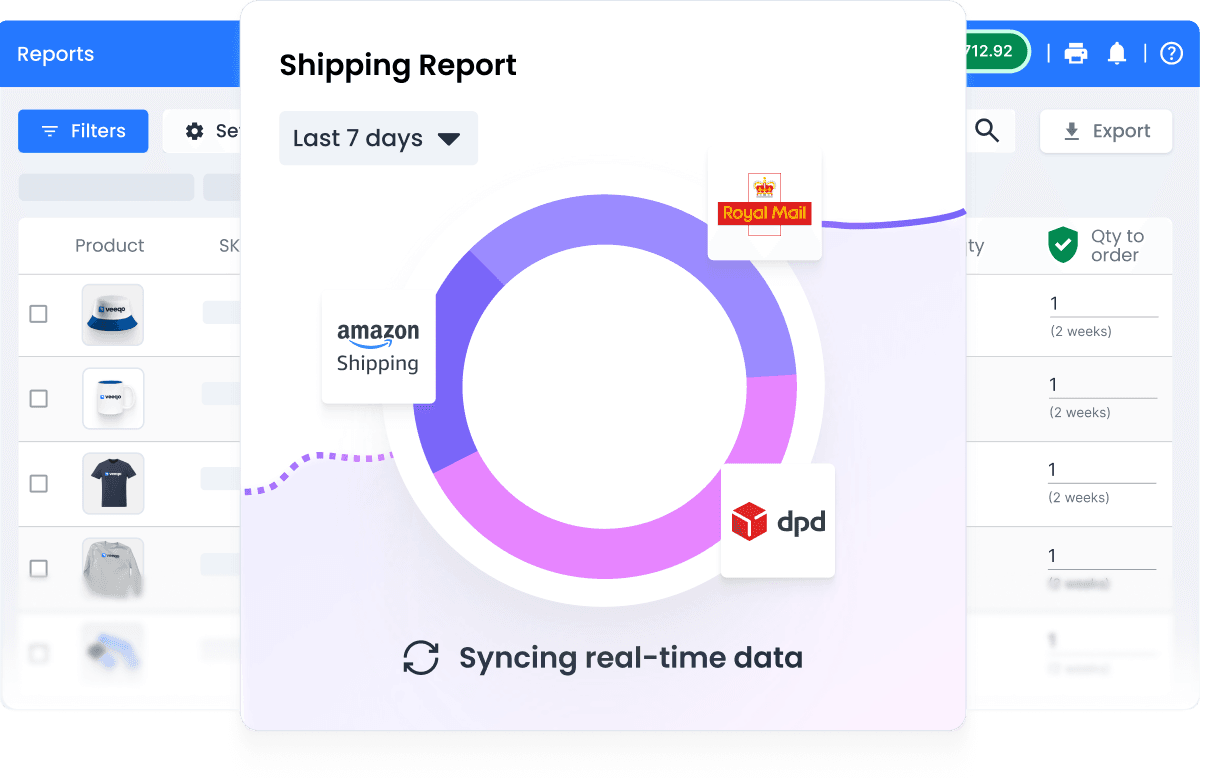 Warehouse dashboard view