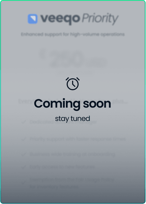 Veeqo priority paid plan