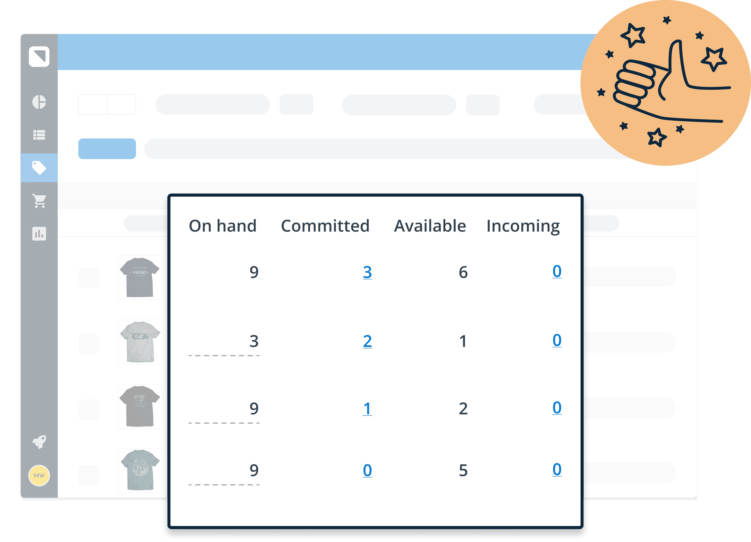 View stock allocation